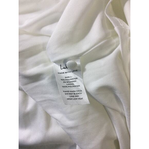 LULU'S XL Eloquent Endearment White Long Sleeve Backless Wedding Maxi Dress 0B18 - Picture 13 of 13